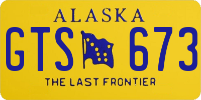 AK license plate GTS673