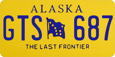 AK license plate GTS687