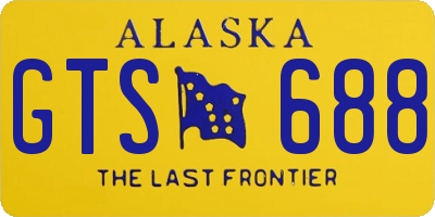 AK license plate GTS688