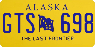 AK license plate GTS698