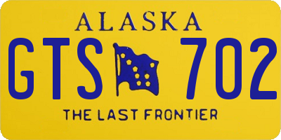 AK license plate GTS702