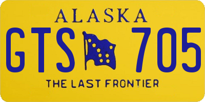 AK license plate GTS705