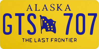 AK license plate GTS707