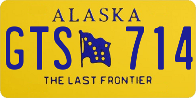 AK license plate GTS714