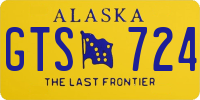 AK license plate GTS724