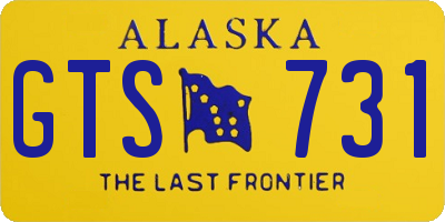AK license plate GTS731