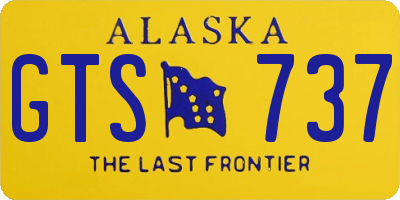 AK license plate GTS737