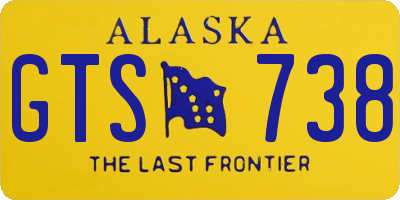 AK license plate GTS738
