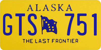 AK license plate GTS751