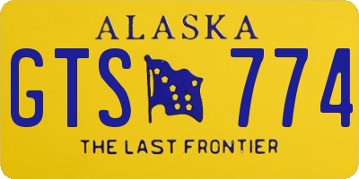 AK license plate GTS774