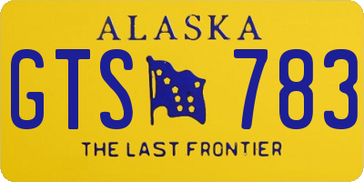 AK license plate GTS783