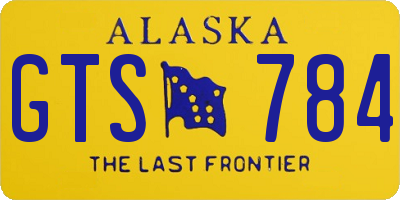 AK license plate GTS784
