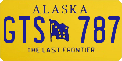AK license plate GTS787
