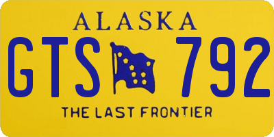 AK license plate GTS792