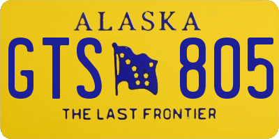 AK license plate GTS805