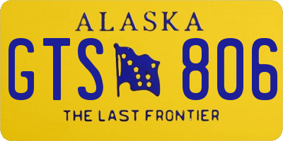 AK license plate GTS806