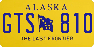 AK license plate GTS810