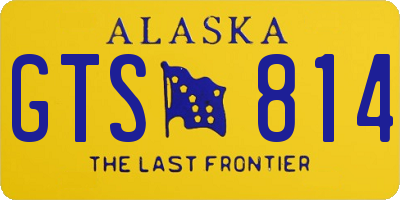 AK license plate GTS814