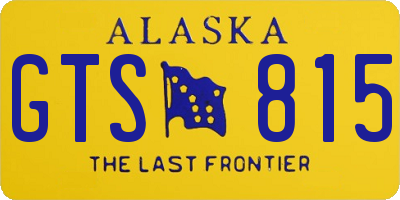 AK license plate GTS815