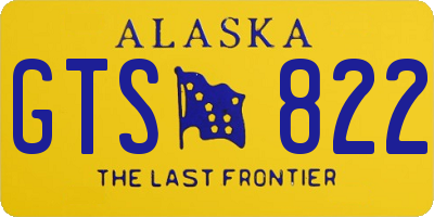 AK license plate GTS822