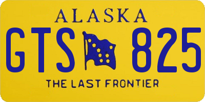 AK license plate GTS825