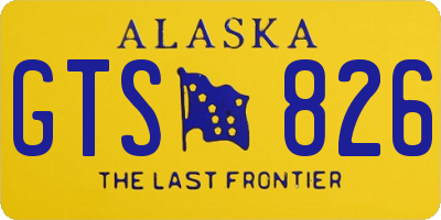 AK license plate GTS826