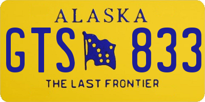 AK license plate GTS833