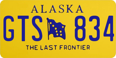 AK license plate GTS834