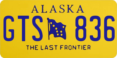 AK license plate GTS836