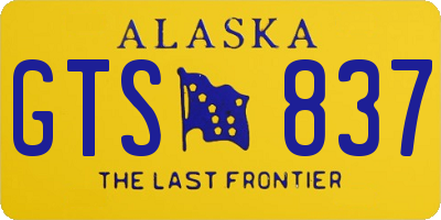 AK license plate GTS837