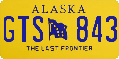 AK license plate GTS843