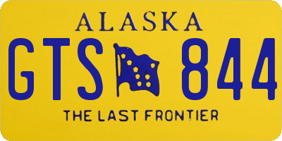 AK license plate GTS844