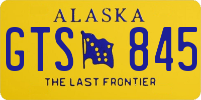 AK license plate GTS845