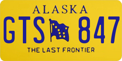 AK license plate GTS847