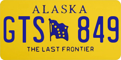 AK license plate GTS849