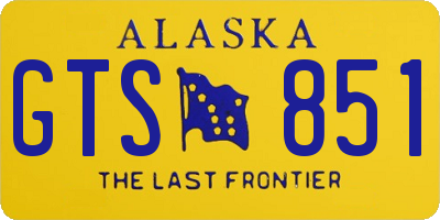 AK license plate GTS851