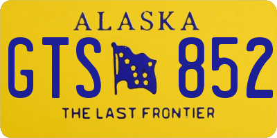 AK license plate GTS852