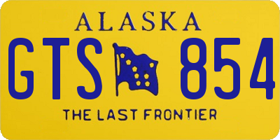 AK license plate GTS854