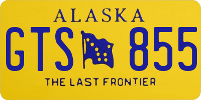 AK license plate GTS855