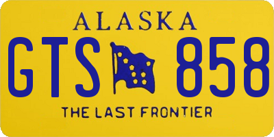 AK license plate GTS858