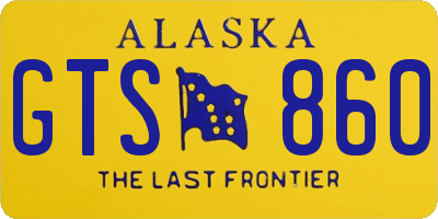 AK license plate GTS860