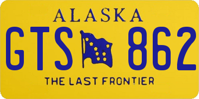 AK license plate GTS862