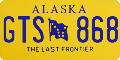 AK license plate GTS868