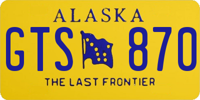 AK license plate GTS870