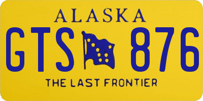 AK license plate GTS876