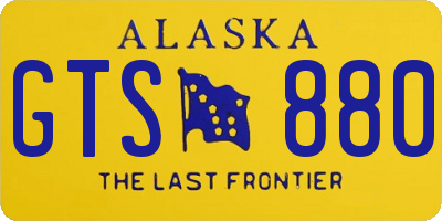 AK license plate GTS880
