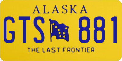 AK license plate GTS881