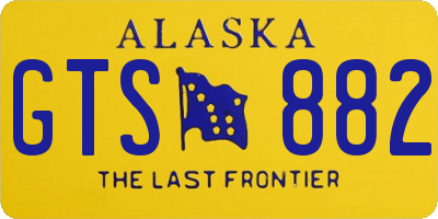 AK license plate GTS882