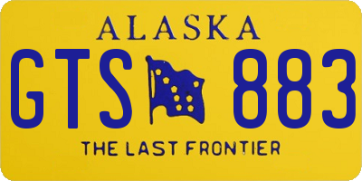 AK license plate GTS883