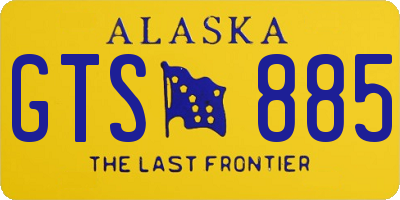AK license plate GTS885